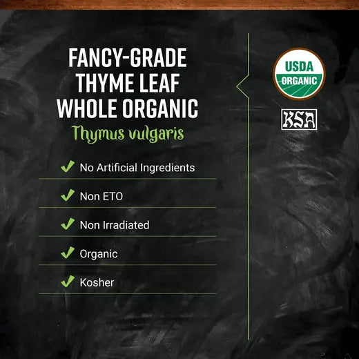 Frontier Co-op Fancy-Grade Thyme Leaf, Whole, Organic 1 lb.
