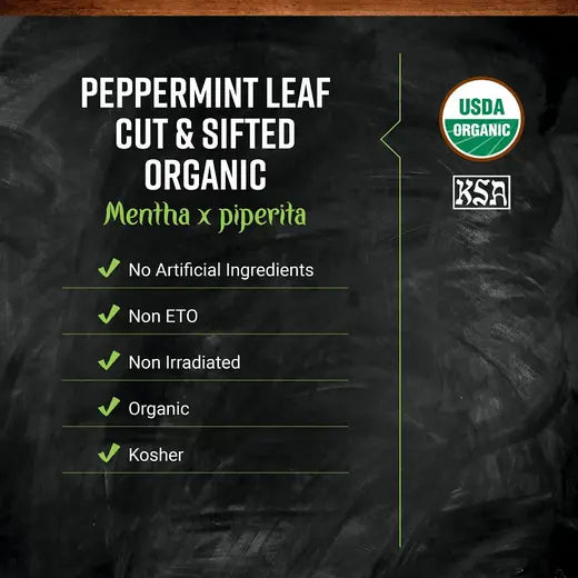 Frontier Co-op Peppermint Leaf, Cut & Sifted, Organic 1 lb.